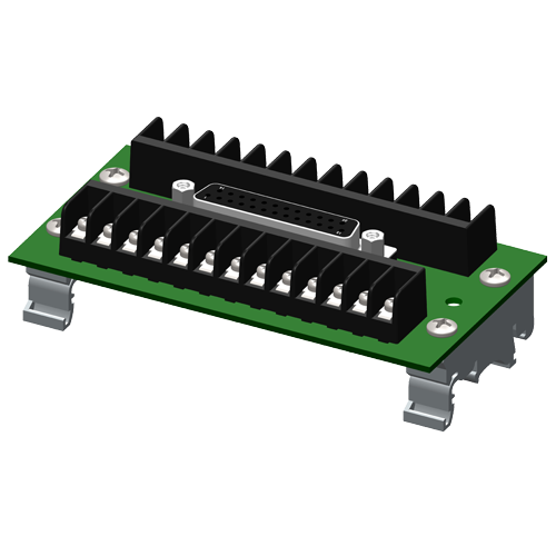 8BXIF-DIN DB25 to screw terminal interface Board for DIN Rail
